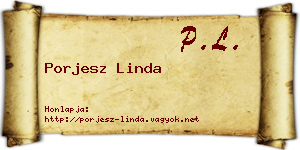 Porjesz Linda névjegykártya